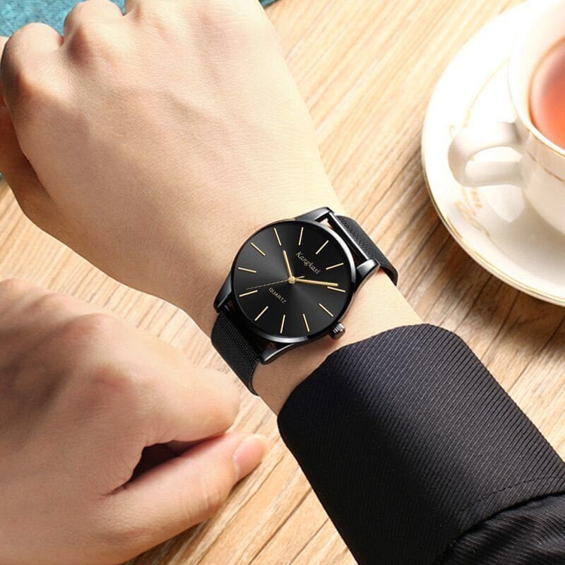康卡斯潮流正品男士手錶男鋼帶學生防水皮帶電子新款韓版簡約腕錶