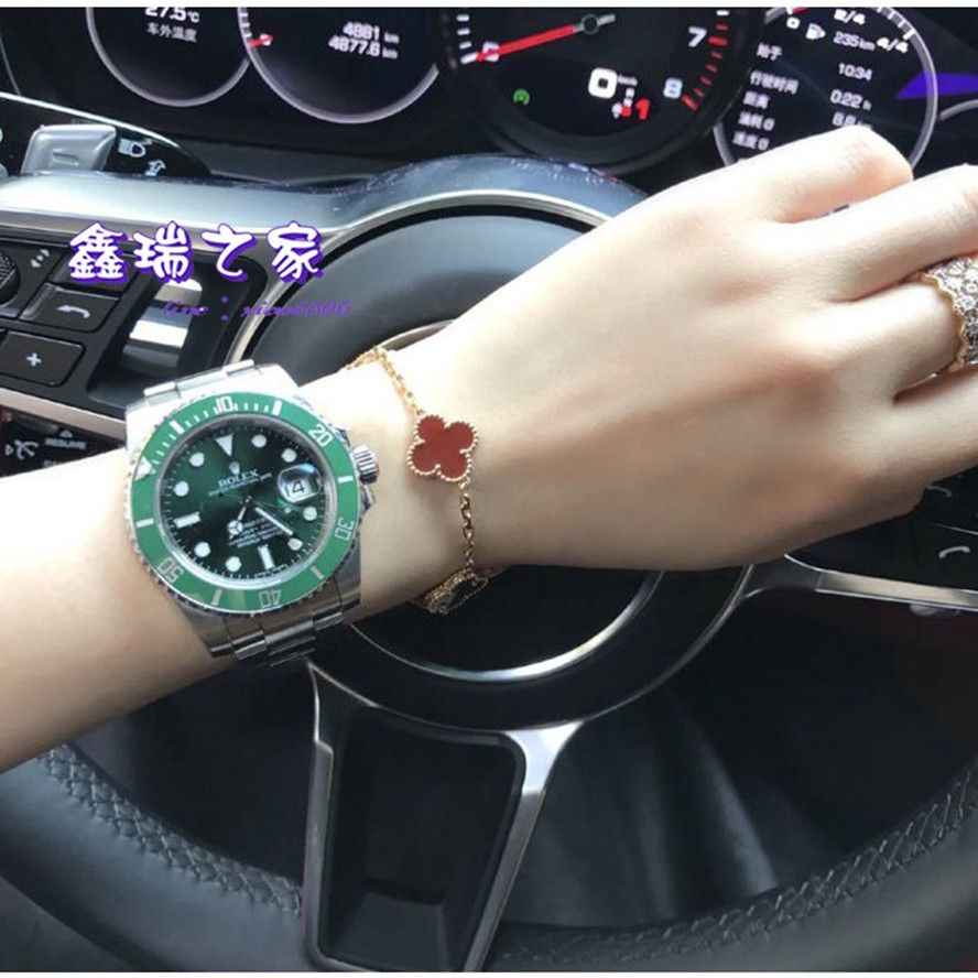Rolex 勞力士 SUBMARINER 116610LV 綠水鬼男用機械腕錶
