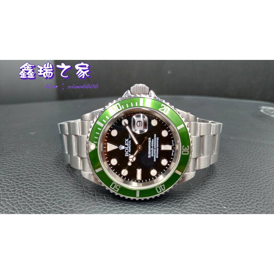 ROLEX 勞力士 16610LV綠水鬼40m 防水300m黑面薄荷綠鋁瓷圈(第一代平頭四哥) 98%新.盒單齊全.20