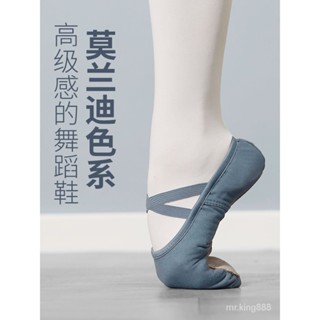 24好物☞莫蘭迪舞蹈鞋女軟底芭蕾跳舞鞋兒童中國舞練功鞋成人敎師防滑舞鞋
