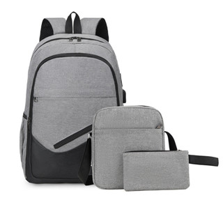 Yelly's~Shop時尚背包雙肩包新款學院風男女初高中三件套大容量書包休閒旅行包