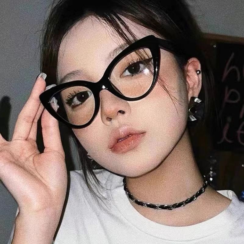 ✨貓眼✨新款韓範眼鏡框貓眼流行平光鏡女潮流個性時尚防藍光眼鏡 眼鏡