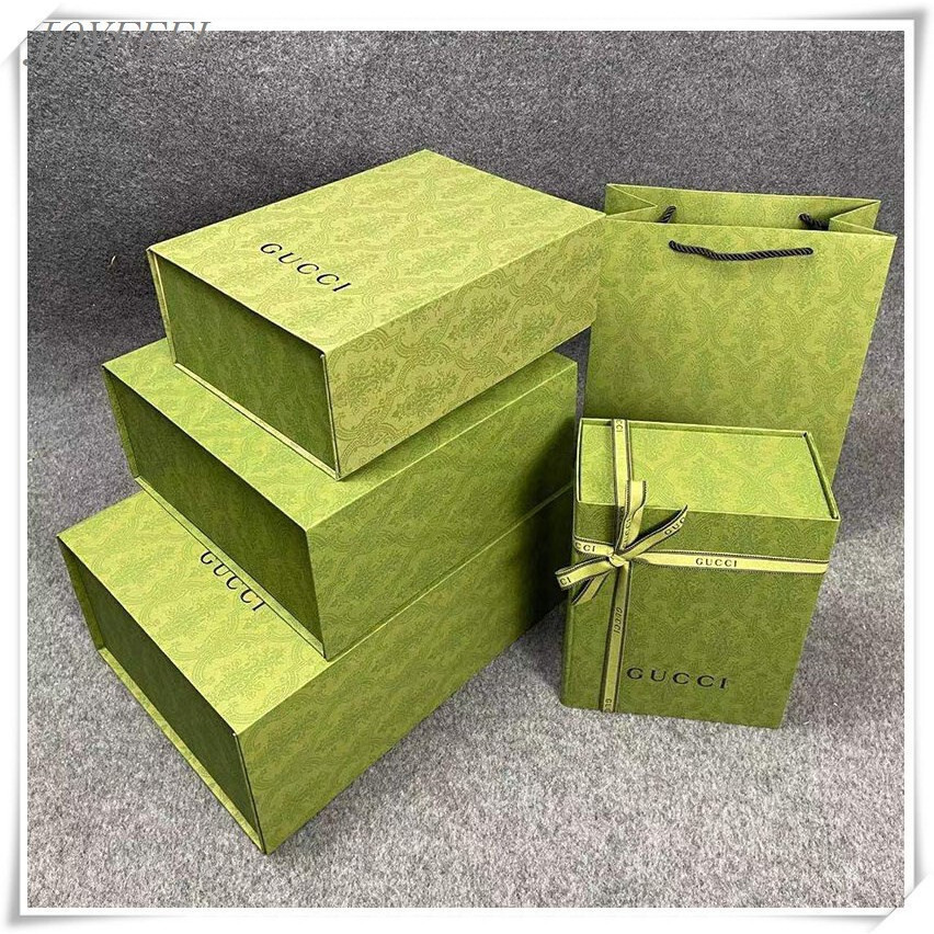 古馳 GUCCI 原裝 正版禮品盒子 新款綠色盒子 包裝盒 首飾盒子 短夾盒子 長夾盒子 包包盒子 磁吸盒 後背包盒子