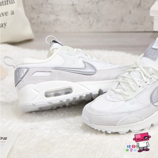 【正品】W NIKE AIR MAX 90 FUTURA 奶白 銀勾 解構 女鞋 接拼 休閒鞋 FB1877-110