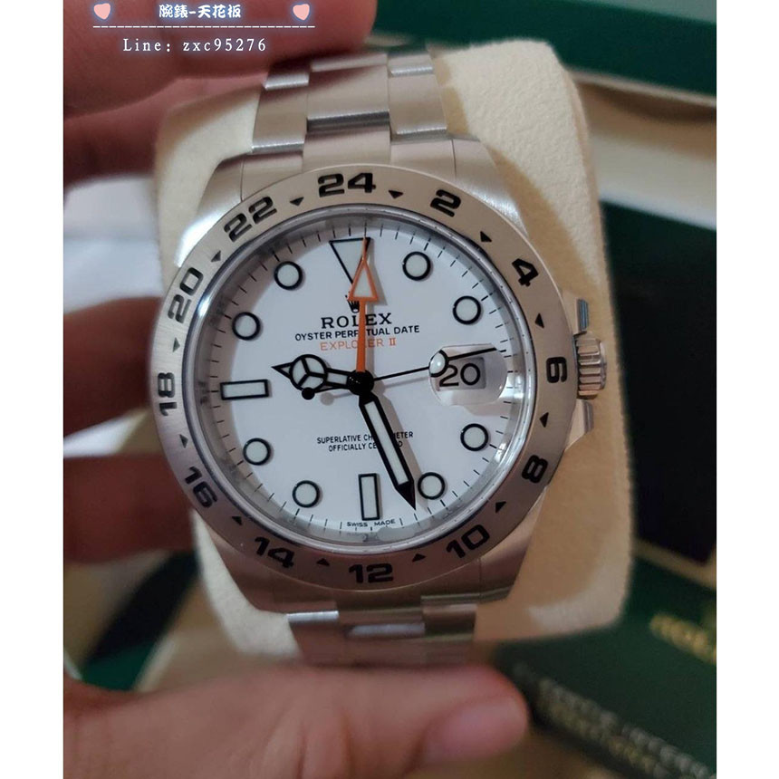 勞力士 216570 白面 Rolex 探險家 2型 Explorer ⅱ Gmt 兩地時區 大橘針 新卡腕錶