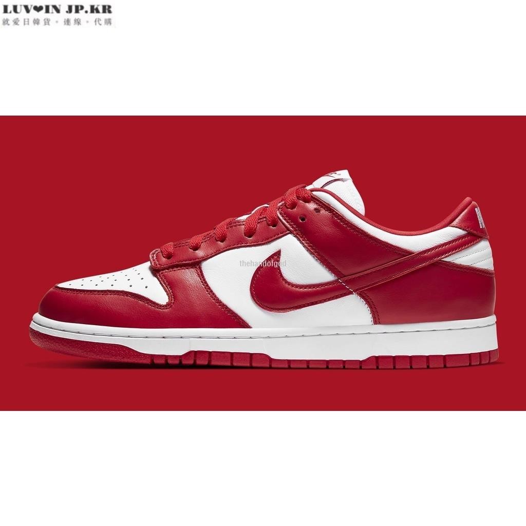 【日韓連線】NIKE DUNK LOW SP 紅白 大學紅低幫經典休閒滑板鞋 CU1727-100