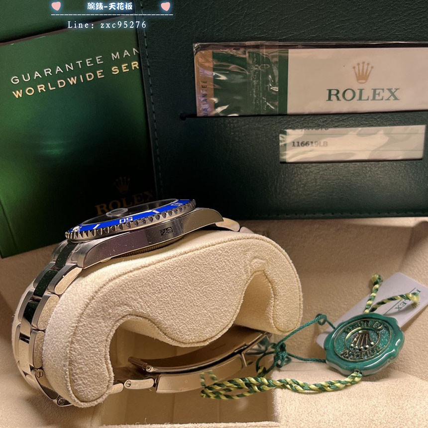 Rolex 勞力士Submariner潛航者 白K金藍面116619Lb 未使用珍藏品腕錶