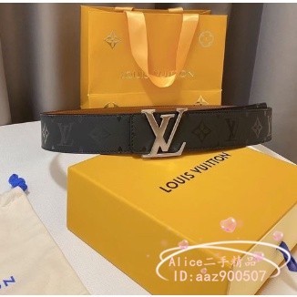 現貨二手 LV 路易威登 LV PYRAMIDE 40毫米雙面皮帶 腰帶 皮帶 M9346 男女同款