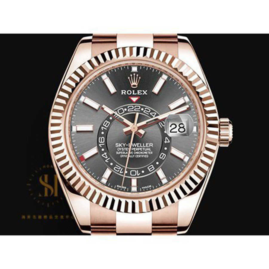 Rolex 勞力士 Sky-Dweller 326935 天行者 年曆錶 兩地時區 玫瑰金 自動腕錶 膠膜齊