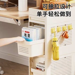 置物架 書包置物架 推車收納 移動收納架 抽拉式收納架 書架書包置物架可移動小推車書本收納神器家用多層桌下放包收納架書架