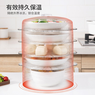 💖夏日優惠💖【免運】新款優惠保溫蓋菜罩多層可疊加傢用廚房餐桌飯菜罩蓋防塵遮剩菜食物收納架