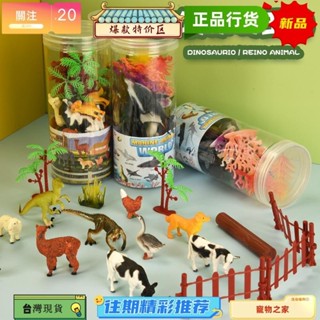 臺灣熱賣 恐龍模型 桶裝模擬恐龍玩具 實心動物模型 恐龍模型野生動物擺件手辦 海洋小動物 恐龍兒童 認知玩具 YL13