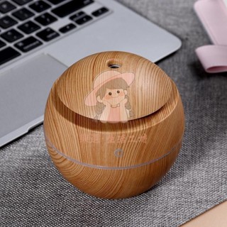 （臺灣出貨）噴霧蘑菇加溼器靜音usb花瓶加溼器香薰機迷你木紋圓形加溼器熱銷❥