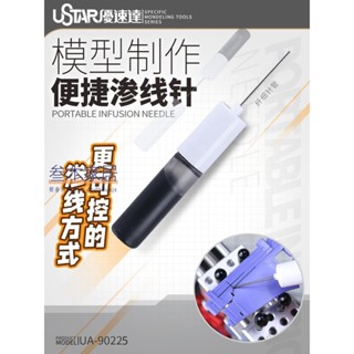 玩模坊💖優速達滲線針 高達拼裝模型製作便攜工具 針管線槽滲線液UA-90225💖三木家居