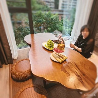 【創美】原木大闆功夫陽臺泡茶臺桌酒店民宿簡約現代整闆實木茶幾桌高60cm