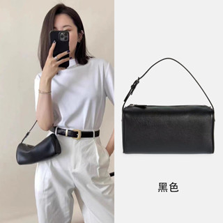syou.therow高階潮流真皮手工編織斜挎包大容量簡約通勤軟皮腋下包包手提包奢華簡約女包