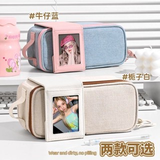 🌸桃園出貨 現時特賣🌸SINGBA小卡筆袋設計小眾大容量初中生高顏值多層高階簡約ins文具平替