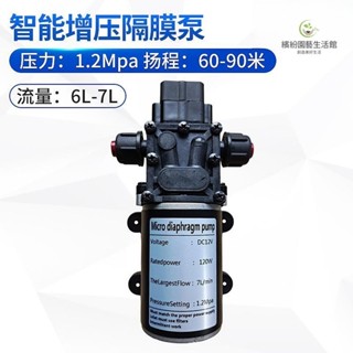 智能型12V 18V 24V 36V 48V 120W智慧隔膜泵噴霧機 增壓馬達 霧化機 增壓洗車噴霧高壓清洗管道壓力泵