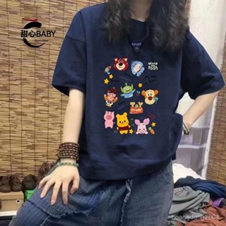 臺灣出貨【甜心T恤】100%純棉T恤女 短袖上衣 學院風潮牌T恤 日係短袖 寬鬆T恤 夏季上衣 短袖T恤女 情侶衣上衣女