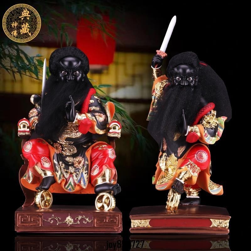 【大賣特賣】法主公神像黑臉張公圣君都天圣君爺佛像洪公肖公家用供奉車載擺件 模型神明 神像 神明擺件