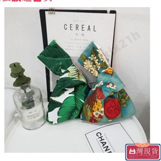 ✨臺灣速寄✨ 新款日式和風手腕包 套結手機包 帆布包 藝文復古手拎零錢包 手提包 漢服小包 手拿包 FM90