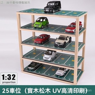 ❤透明亞剋力展示盒 亞剋力透明展示盒 燈光停車場 模型車庫 地下車庫1:32玩具車停車大樓多層模擬實木停車庫小汽車收納場