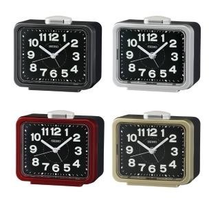 【SEIKO 精工】安睡夜晚 靜音夜光 鬧鐘時鐘 QHK062(大數字 有秒針)