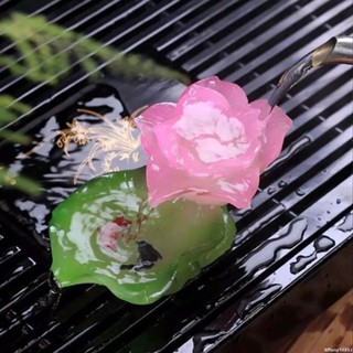爆炸糖的小店-新款茶寵擺件精品變色可養荷花荷葉茶臺荔枝茶具茶盤配件
