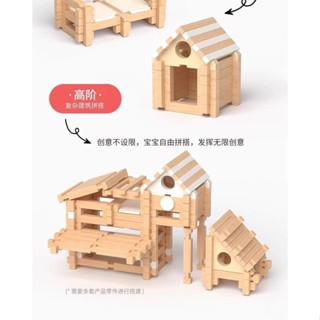 原木建築 組裝 拚裝 原木無毛刺 安全積木 中式建築 小小建築師 魯班家 木製建築 木製積木 組裝模型 組裝 蓋房子 積