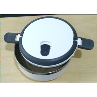 可提式不銹鋼隔熱餐盒0.7L 白色 隔熱餐盒 飯盒 便當盒 不鏽鋼便當盒