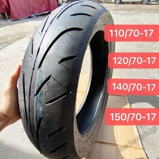 [可開發票]半熱熔摩托車輪胎120/130/140/150/160/180/55/70-17防滑真空外胎j4花紋隨機