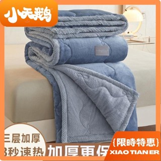 【小天鵝】法蘭絨毛毯 三層加厚牛奶絨毯子 午休蓋毯 冬季珊瑚絨毯子 毛毯 法蘭絨毯 法蘭絨被 羊羔絨被 法蘭絨毛毯 珊瑚
