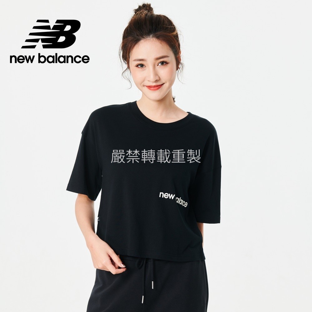 【New Balance】 NB 短袖上衣_女性_黑色_AWT23513BK