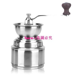 304圓形不銹鋼手動磨豆機手搖咖啡豆研磨機實用家用磨粉機