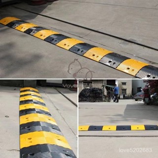 宅配免運😊橡膠減速帶道路橡塑家用門口限速緩衝鑄鋼馬路汽車減速壟廠家直銷 斜坡墊
