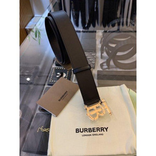 💞二手免運💞Burberry 經典TB logo 超缺貨 黑色 男生 皮帶