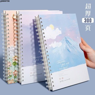 多樣筆記本💎 b5文藝油畫筆記本本子線圈本子加厚16K簡約Ins風大學生記事本批發