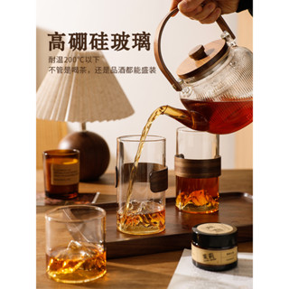 生活居家裝飾 用品選物冰山杯日式觀山杯家用茶杯威士忌酒杯洋酒杯子玻璃水杯咖啡杯#預購#開超取請聊聊我