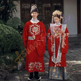 可開票✹宋制明制漢服影樓主題服裝中式婚紗禮服攝影宮廷風情侶古裝民族風