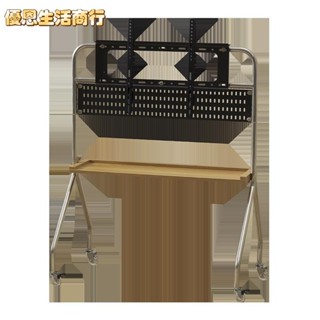 🔷優恩生活商行🔷電視架 電視落地支架不銹鋼客廳移動電視落地支架顯示器推車帶輪適用40-80寸架子家用