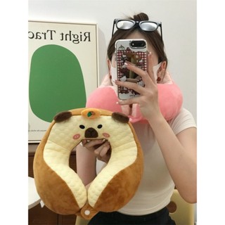 頸枕 U型枕 U型脖枕💕夏季冰豆豆駝峰頸枕U型枕ins卡通可愛卡皮巴拉午睡枕靠枕u型頭枕