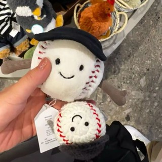 卡通可愛棒球帽子掛件 趣味運動棒球鑰匙扣 ins情侶掛飾 毛絨玩具掛件 揹包掛件掛飾 創意掛件鑰匙扣 卡通公仔掛飾
