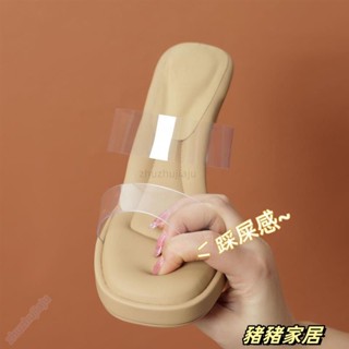 品質保障·踩屎感厚底防水臺透明一字帶高跟涼鞋女夏季外穿水晶跟粗跟涼拖鞋Wenna