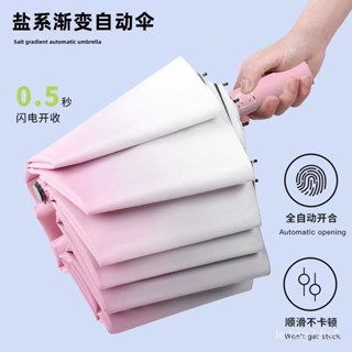 🔥臺灣熱銷🔥144骨漸變高顔值雨傘女晴雨兩用防曬紫外綫男生遮太陽傘ins風大號 晴雨傘 遮陽傘 雨傘 自動傘 防風傘