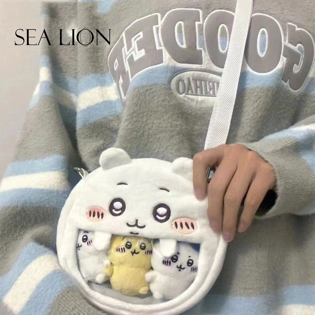 【喵喵🐾】爆款精選💜💜SEA LION可愛小八自嘲玩偶烏薩奇伊卡卡通刺繡毛絨痛包單肩斜挎包