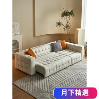 免運【熱銷】可開發票智慧電動沙發床自動伸縮兩用多功能奶油風客廳小戶型貴妃組閤沙發YX01