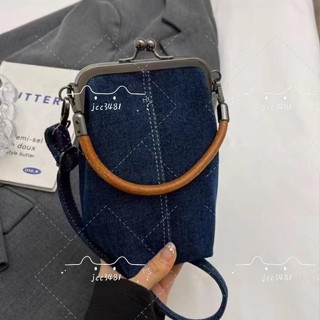 JC網路批發新款 牛仔布 手機 斜挎包 文藝 手提包 百搭 通勤 化妝品收納 鑰匙包 手機包 手工女包包