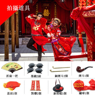 【桃園熱賣】工筆畫復古風格古裝拍攝影道具婚紗影樓中國風創意兒童拍照扇子