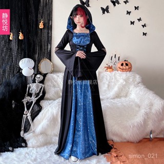 【靜悅坊】2025萬聖節成人cosplay女巫魔法師長袍吸血鬼巫婆裝舞會話劇女王cos服 Z01B