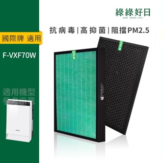 適用Panasonic國際牌 F-VXF70W HEPA抗菌濾心 蜂顆活性碳 加濕空氣清淨機濾網 綠綠好日